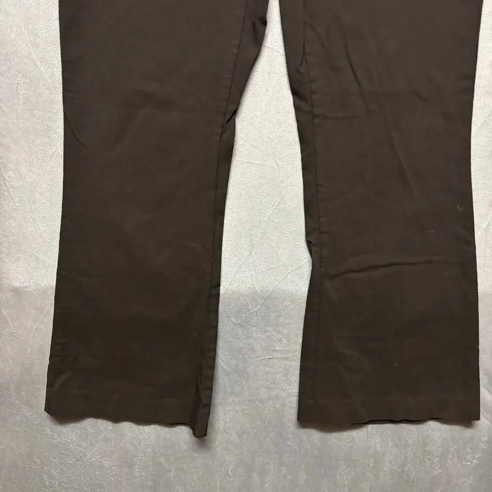Bootleg Work Pants Womens Pull On Business Stretchy XL Comfy Business Classy